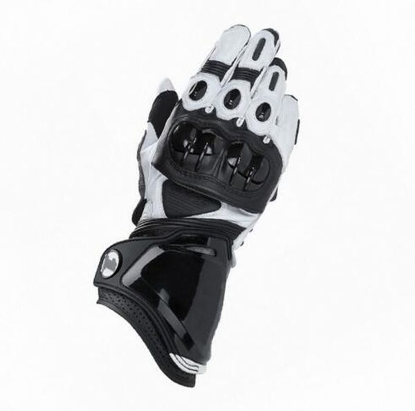 

a star gp pro motorcycle genuine leather racing gloves moto gp m1 racing team gloves 4 colors, Black