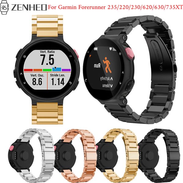 

for garmin forerunner 235 frontier/classic replacement bracelet for garmin forerunner 220/230/620/630/735xt smart watch band, Black;brown