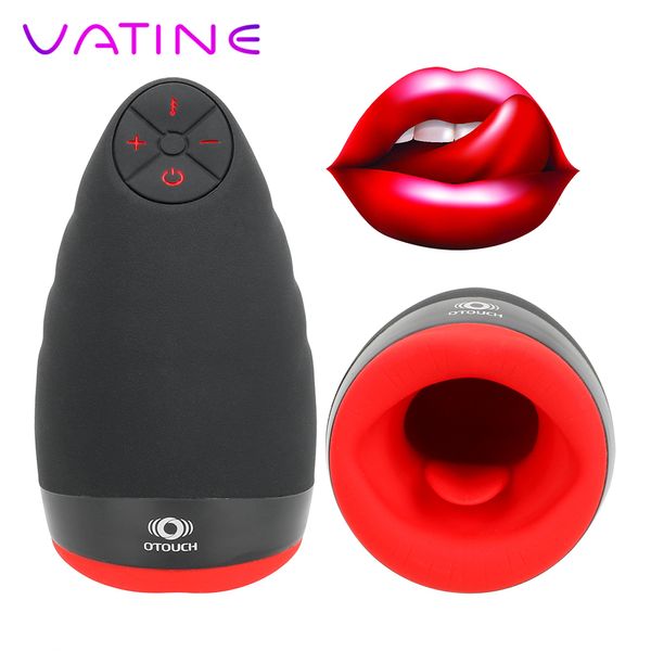Vatine 6 modelos vibrador boquete masturbação copo aquecimento oral sexo xícara de silicone erótico brinquedos sexuais para homens masturbação masculina t191209