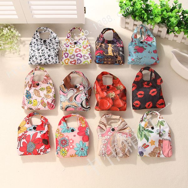 

Foldable hopping bag reu able tote pouch torage grocery handbag eco friendly polye ter waterproof torage bag w8662