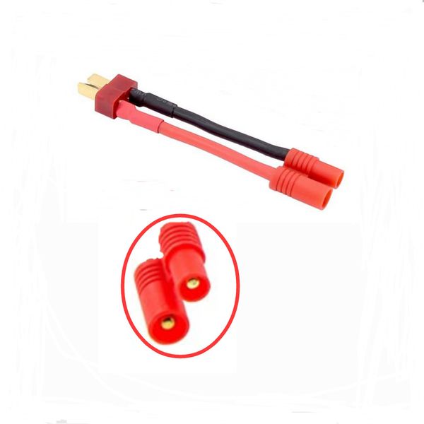 

fuse model hxt 3.5mm bullet to deans t plug male female connector converter with silicone charging adaptor 14awg 100mm