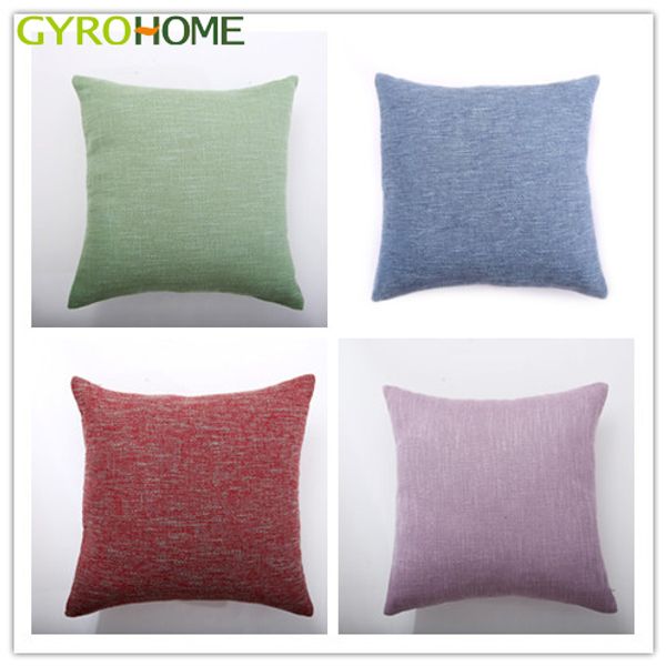 

1 set 45cm x 45cm solid colors linen cotton cushion cases home decor bedroom decorative sofa car throw pillows