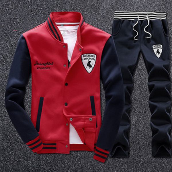 

мужские бренд спортивные костюмы мода значок крупного рогатого скота вышивка куртка спортивные штаны на шнурке случайные дизайнер мужские бе, Gray