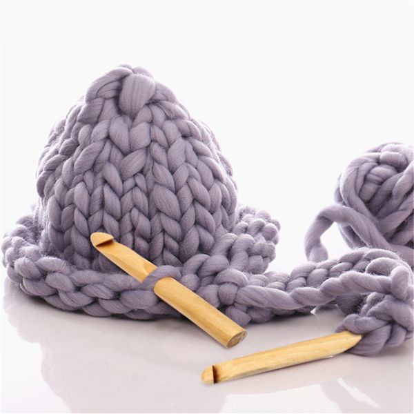 

wooden bamboo knitting crochet set handcrafted crochet hooks for weave yarn craft kit large knitting needles, Black