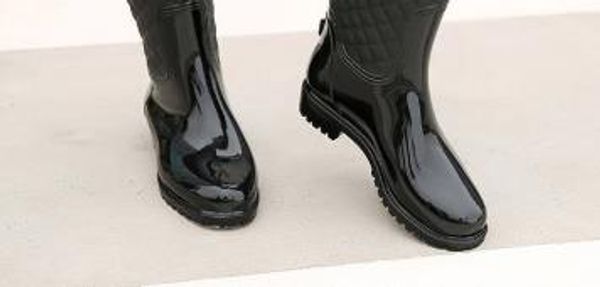 

18 knee-high women boots casual creepers slip on flats women shoes, Black;red