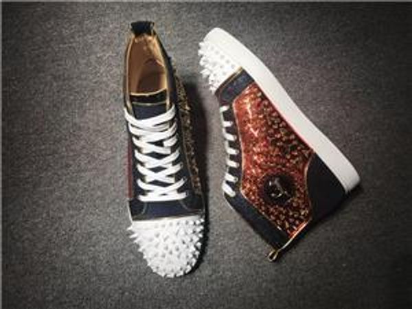 

2020 shipping brand luxury men's women's shoes fashion suede with ears loafers rivet designer casual sneakers boots 2020, Black;red