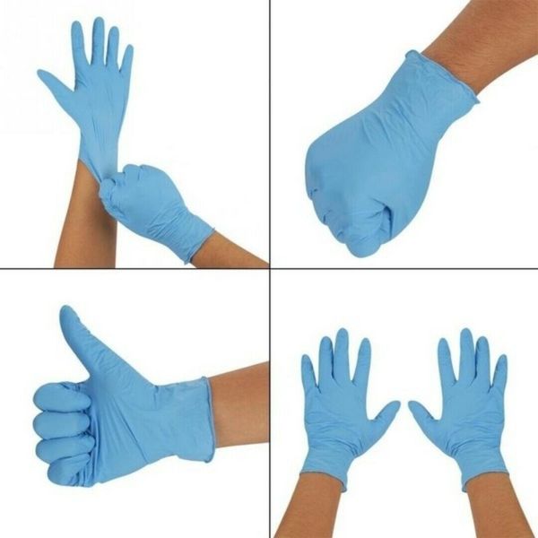 

in stock dhl ready to ship pack of 100pcs nitrile latex disposable gloves powder gloves