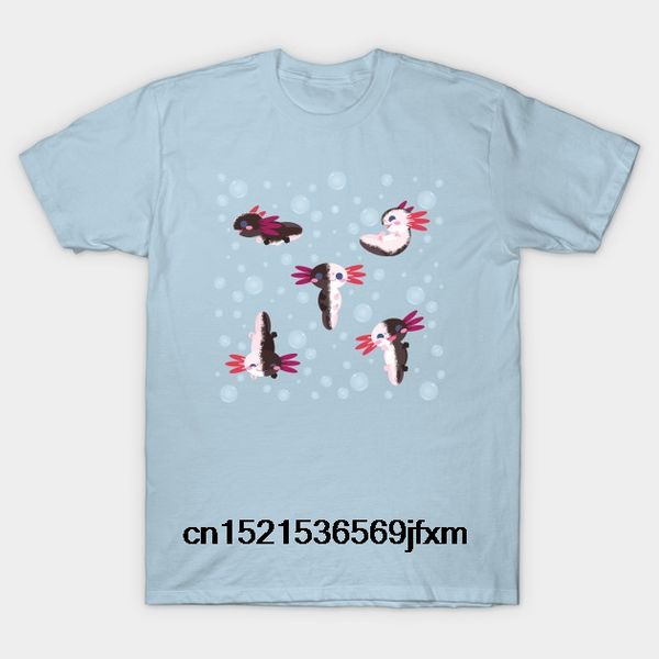 

printed men t shirt cotton short-sleeve new style cute chimera axolotls t-shirt- axolotls women t-shirt, White;black