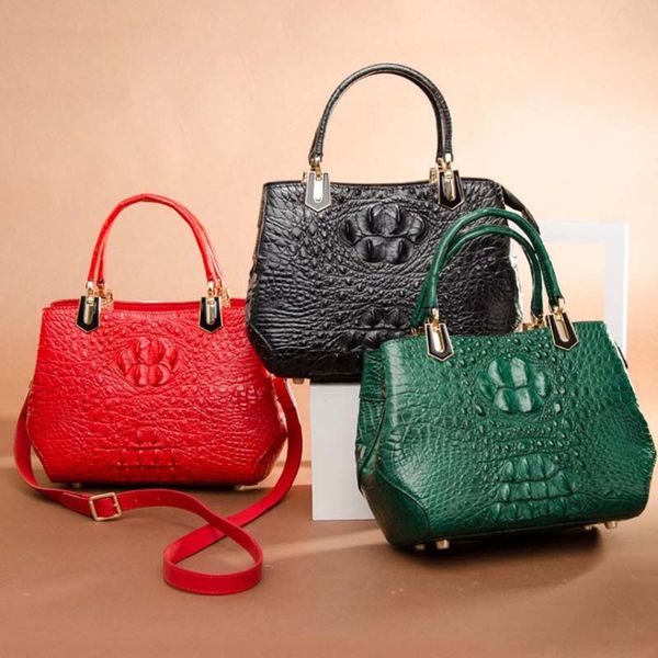 

hongqiangyin thailand crocodile handbag female new oblique cross package single shoulder fashion leisure women handbag