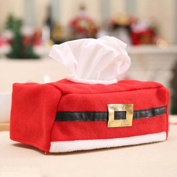 

tissue box red cover christmas decorations