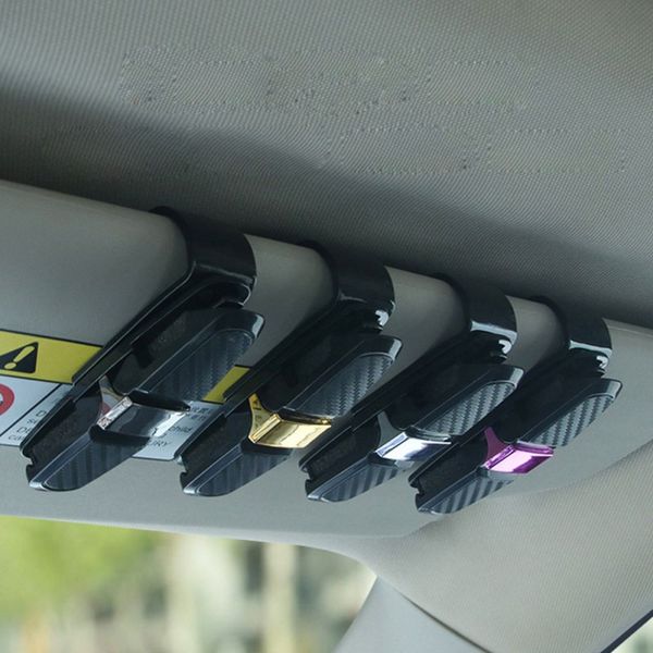 

portable auto fastener clip car eyeglasses clip ticket card clamp abs car eyeglasses cases black sun visor sunglasses holde