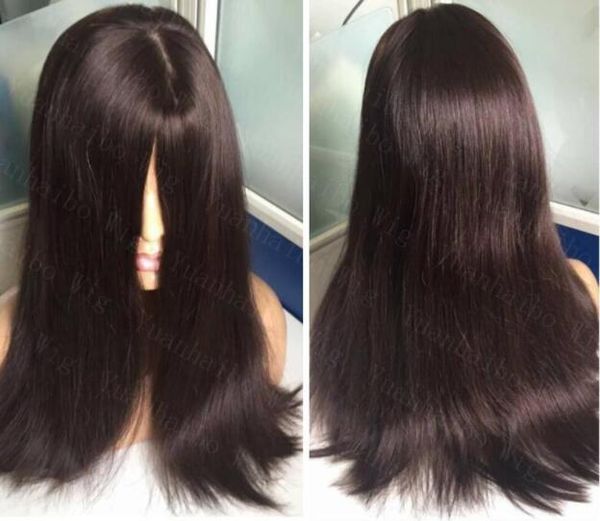 

10a grade virgin brazilian silky hair 4x4 silk jewish wigs sheitels finest european virgin human hair kosher wigs ing, Black;brown