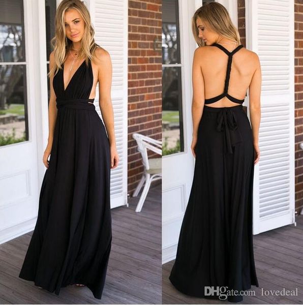 

лето сексуального платье женщина red beach long бинты многостороннего convertible платье бесконечность wrap robe maxi платье wrap vestidos 2, White;black