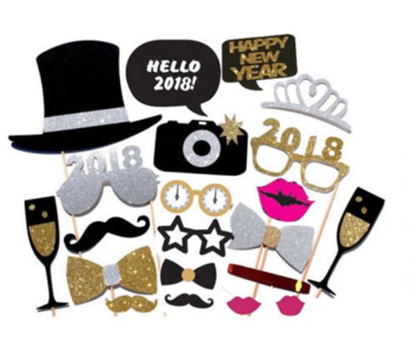

2018 new year's eve party supplies props masks p booth props decoration, Blue;gray