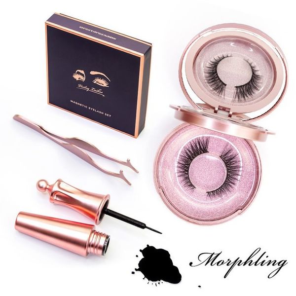 

magnetic fake eyelashes tweezer set 5 magnet liquid eyeliner natural look false lashes long lasting extension makeup tools