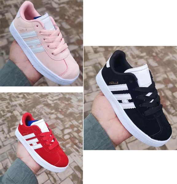 

fashion kids gazelles og boys girls shoe for baby parent child children stan smith samba trainers sneaker outdoor shoes, Black