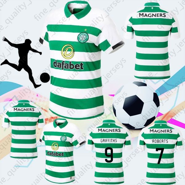 

19 20 MCGREGOR GRIFFITHS Men Home Soccer Jerseys Dembele Thailand CELTIC ROBERTS CHRISTIE EDOUARD BURKE Custom Made Football Shirts