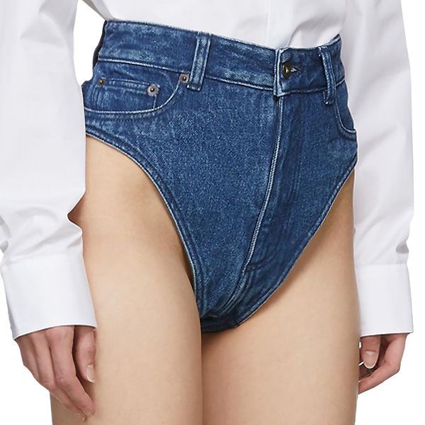 

holes women's high waist jeans high waist zipped denim skinny fit mini shorts summer women's jeans vaqueros mujer #g6, Blue