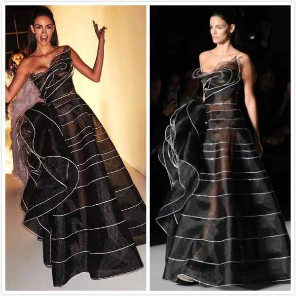 

aso ebi arabic black sparkly evening dresses beaded stylish prom dresses luxurious formal party second reception gowns robes de soiree, Black;red