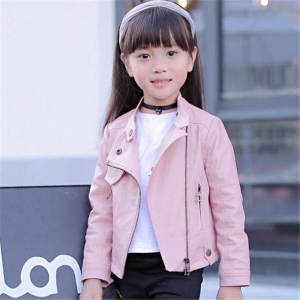 2020 nuove ragazze di moda Pu giacche con cerniera giacca fresca per giacca da ragazza giacca di pelle bella di alta qualità cappotto per abbigliamento in pelle per bambini