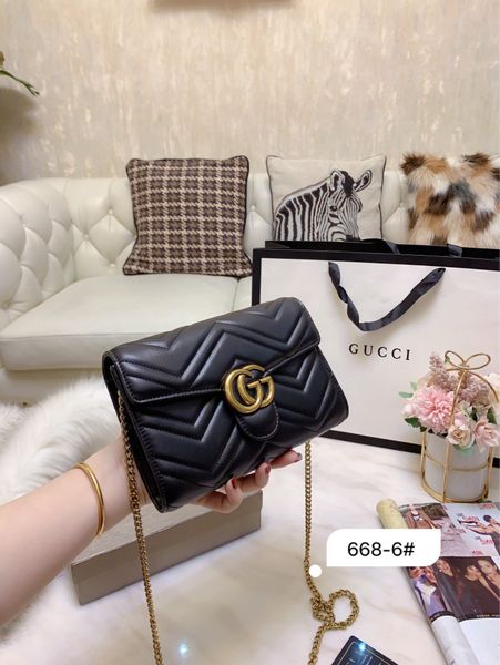 

2020 new genuine leather ladies bag6tdk, Black