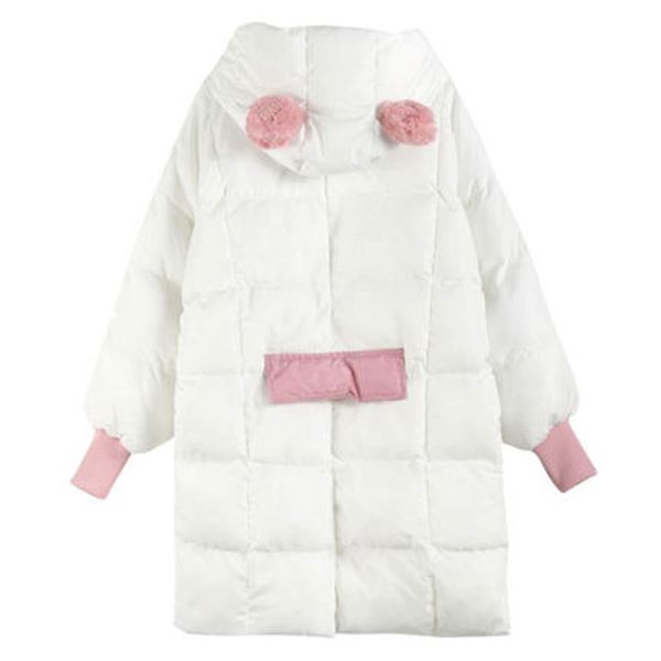 

bonita secciÃ³n larga de algodÃ³n para mujer 2019 invierno nueva ropa de pan chaqueta algodÃ³n suave abrigo hermana, Black