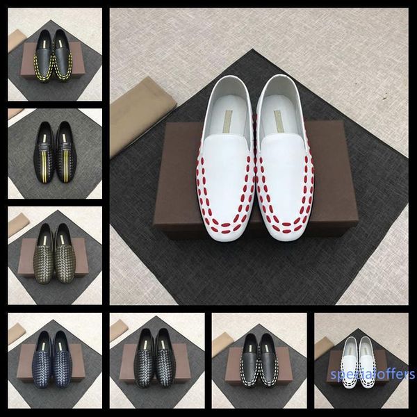 

mens luxury monte carlo designer dress shoes black brown lattice leather casual loafers men slip on pointed oxford shoes with box madaob