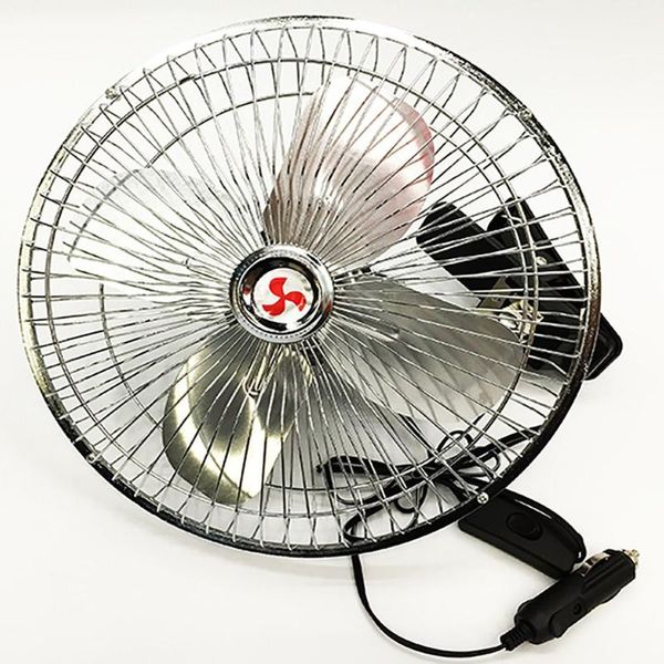 

truck van car fan 10 inch 12v high power all metal adjustable speed fan electric auto cooling rotatable