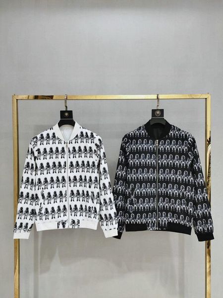 

2020 fashion luxury designer character jacket windbreaker fabric stand-up collar fashionable men's casual jacket size m-3xl, Black;brown