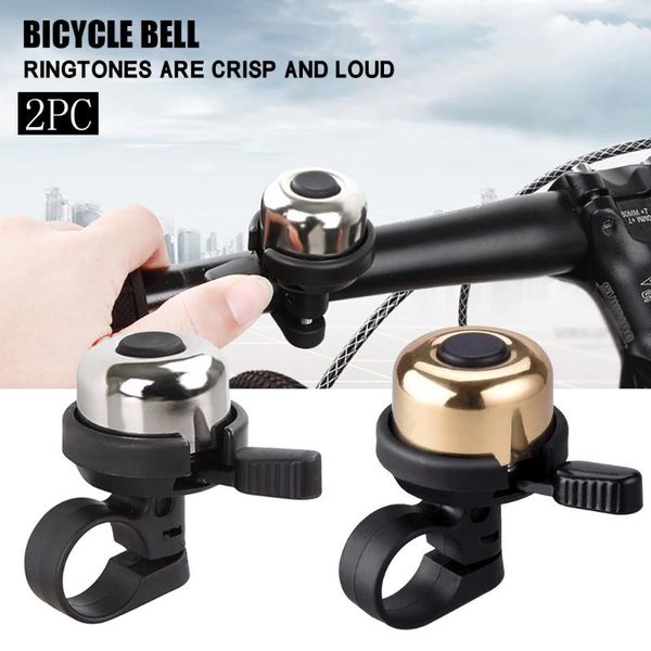 

2 pcs new q-type aluminum alloy bicycle bell ring for mtb cycling horn mountain bike bell cycling handlebar alarm ring