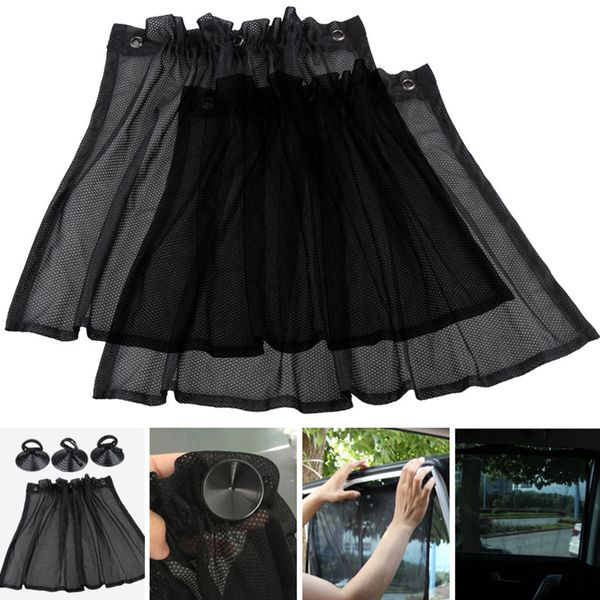 

mahaqi 2 шт. 50 x 75 см окна автомобиля зонт занавес уф-защита с присосками дышащий универсальный автомобильный навес автомобиля стайлинга