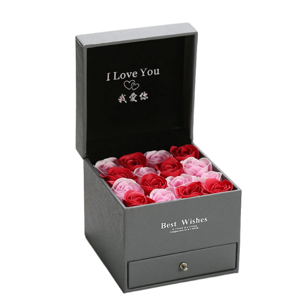

flower box simple necklace gift box set fashion valentine's day christmas mother's day gift new year birthday