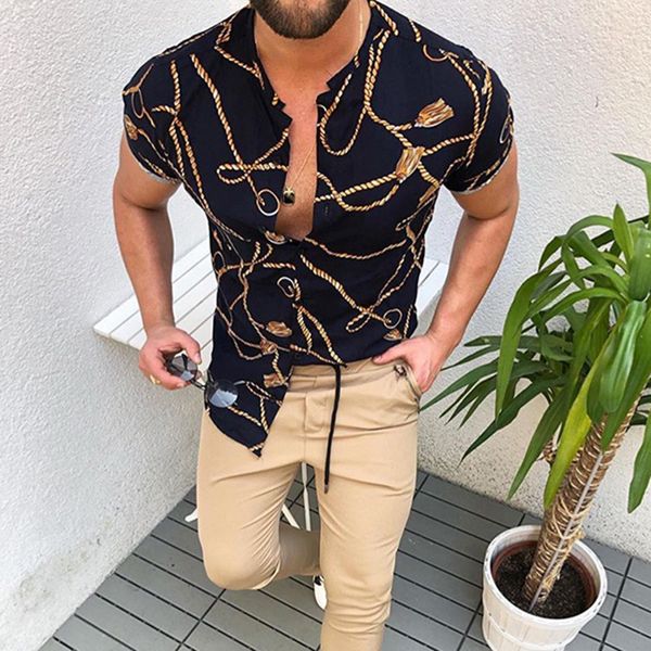 

causal summer mens mixed color short sleeve shirts v neck fashion shirts european and american style designer clothing, White;black