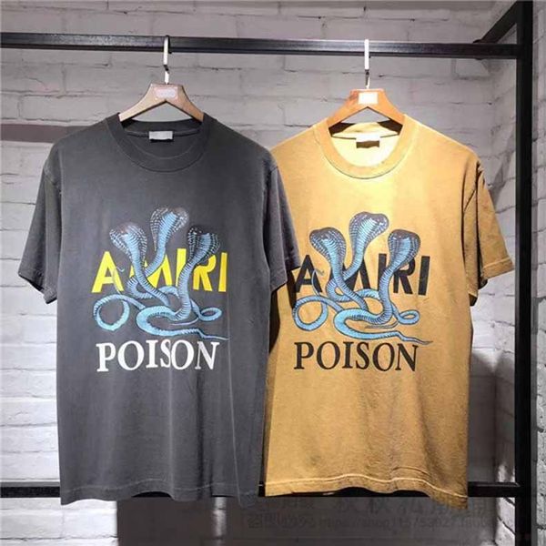 

Лето высокое качество мужские футболки хип-хоп футболки мода змея мужчины женщин