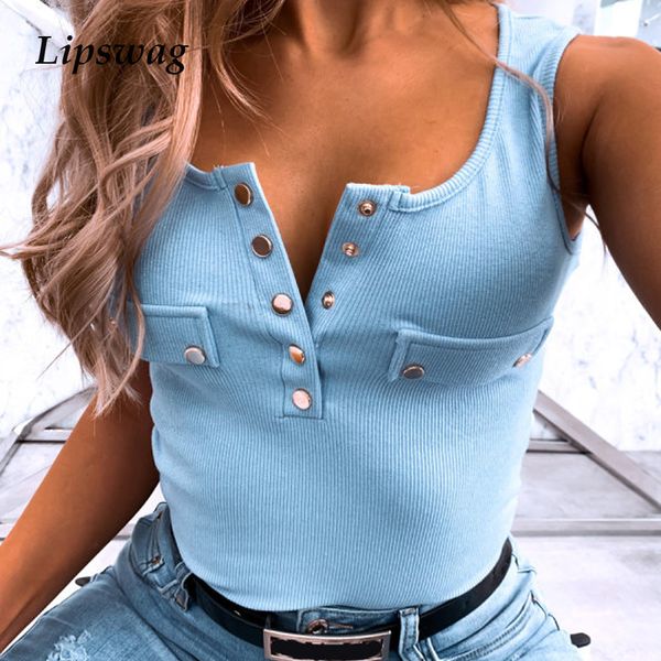 

elegant metal button shirt blouse summer casual letter print women shirts blusa v-neck sleeveless ladies vest pullover, White