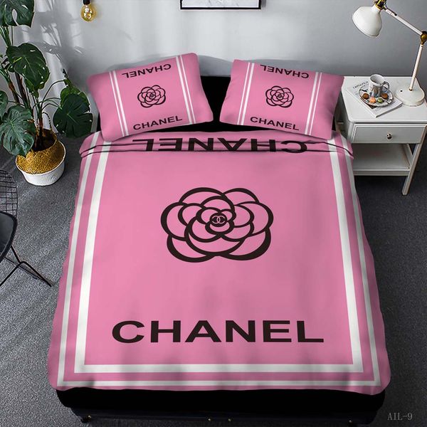 

fashion logos letter print khaki duvet cover set 3pcs retro designers bedding sets america europe popular bed cover suit