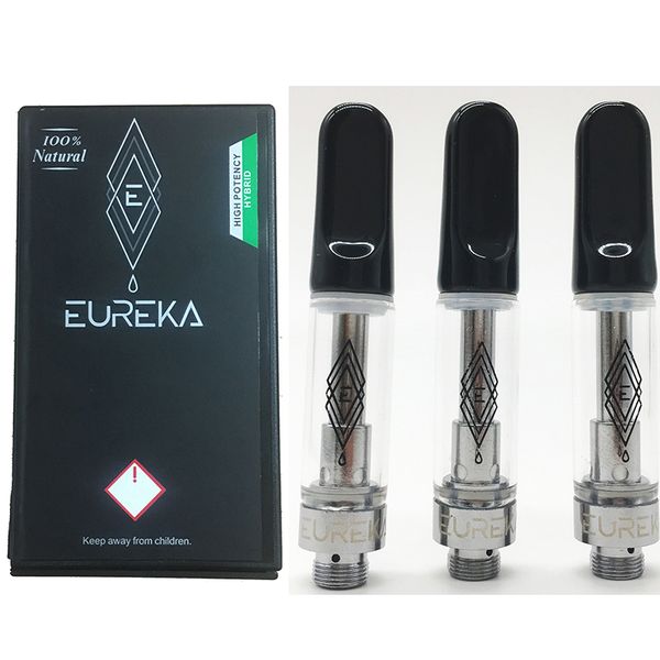 

Newest Eureka Vape Cartridges 510 Thread Atomizer Child Resistant Packaging Box 0.8ML 1ML Cartridge Vaporizer Empty Ceramic Coil Vapor Carts