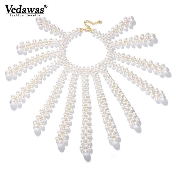 

vedawassimulated pearls necklace girls christmas gift korean collar choker statement necklace women wedding accessories party, Golden;silver