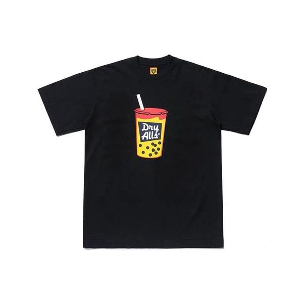 

2020 spring summer luxury human made cartoon bubble tea tshirt fashion mens designer t shirts women cotton short sleeve top, White;black