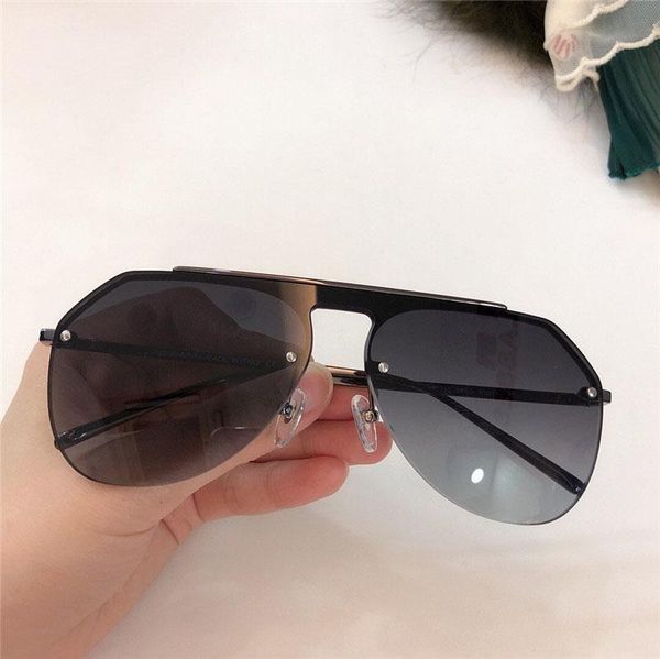 

новая мода мужские солнцезащитные очки пилот безрамное 2213 дизайн мужской модный дизайнер металлический каркас дизайн высшего качества с че, White;black