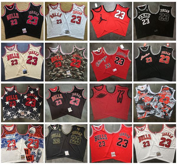 

Мужские Mitchell Ness Чикаго Быки Джерси прошитой 23 Michael Иордания Аутентичные Swingman Mitchell Ness Баскетбол Джерси
