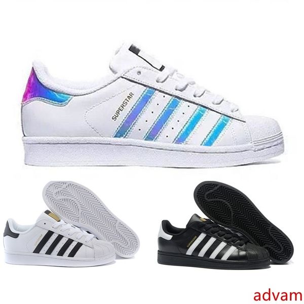 

new originals superstar white hologram iridescent junior superstars 80s pride sneakers super star women men sport casual shoes 36-45