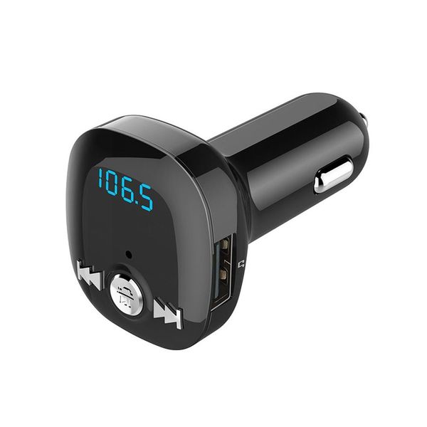 

bc40 fm transmitter handscar kit car audio mp3 player with dual usb charger support u disk / tf card