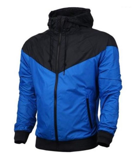 

coat jacket outdoor sports fitness long sleeve hooded mens sweatshirts with zipper contrast color mens sports cardigan thin, Black