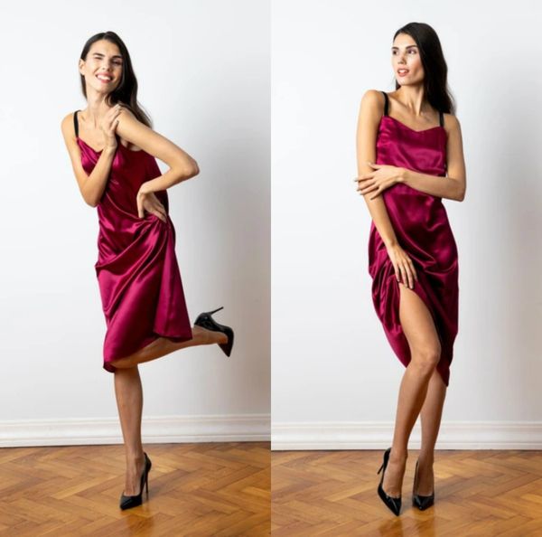 

women 2020 new long silk kimono dressing gown bath robe bridal gowns babydoll lingerie nightdress knee length custom made, White