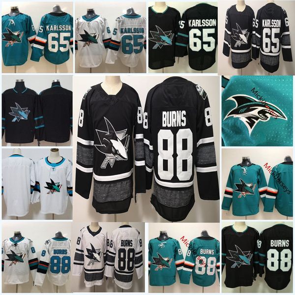 

Mens San Jose Sharks Erik Karlsson 2019 All Star Jersey 39 Logan Couture 88 Brent Burns San Jose Sharks Jersey S-3XL