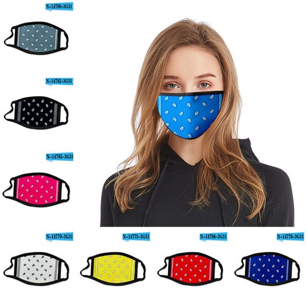 

face mask anti dust pm2.5 printed cotton floral washable inserted filter outdoor mouth cover mask 500pcs t1i2079, Blue