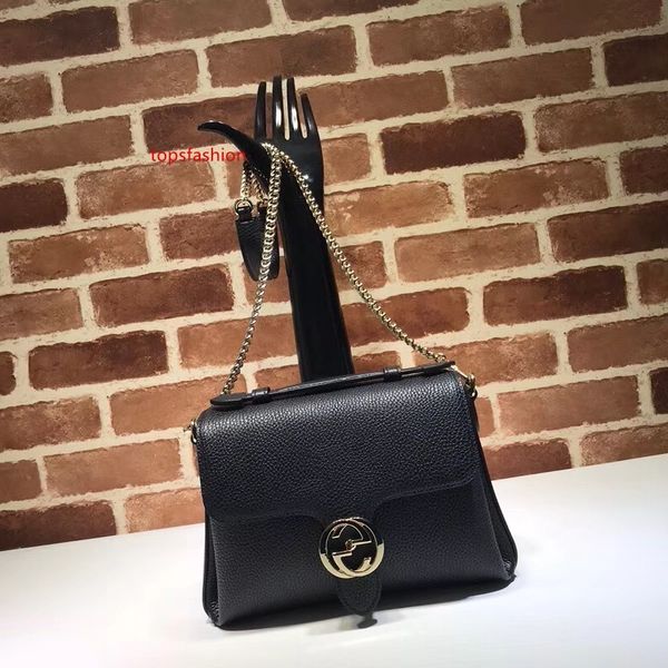 

2020 brand design letter buckle embossing handbag woman shoulder chain bag genuine leather 510302 crossbody bag