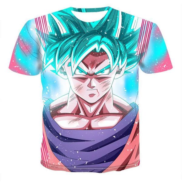 

6xl 2020 новые 3d печати dragon ball гоку t -shirt short sle, White;black
