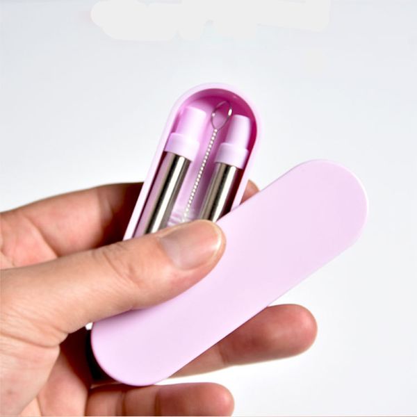 

reusable collapsible telescopic straws outdoor travel camping portable stainless steel drinkware foldable milk drinking straw tc190627 50pcs